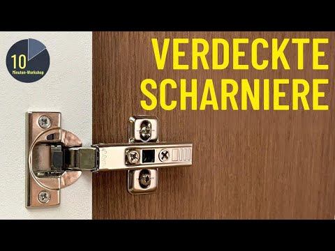 So montierst du unsichtbare (Euro-)Scharniere für aufliegende und eingelassene Schranktüren