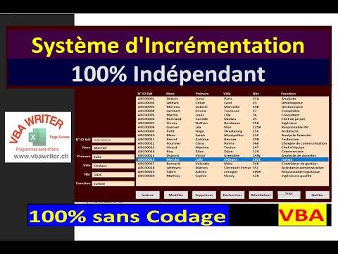 VBA Incrémentation automatique- Système Unique indépendant Numérotation-Sans Codage_93. VbaWriter.ch
