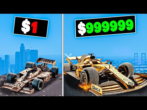 $1 to $1,000,000 F1 Car in GTA 5