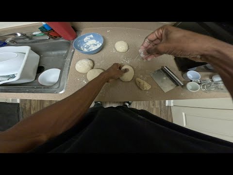 POV Making pizza dough at 3 AM