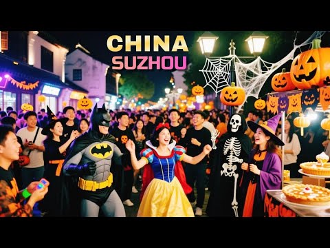 中国万圣节超乎想象!苏州年轻人竟然如此可爱有趣!精彩的万圣节搞怪夜晚漫步之旅 2025