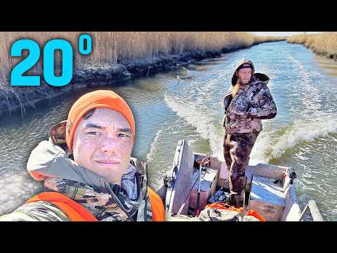 24 Hours winter camping, hunting, and exploring a swamp