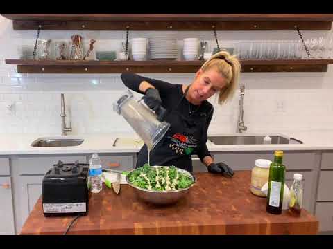 Kale Salad with Creamy Tahini Salad Dressing