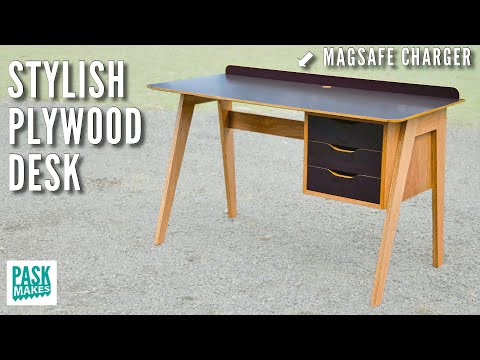 Making a Desk from Plywood - Built in Wireless Charger
