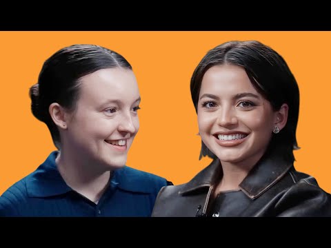 Bella Ramsey and Isabela Merced being the cutest work couple