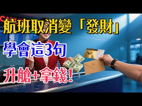 航班取消只能認賠?學會跟地勤說這3句話,食宿全包、立刻升艙,還能拿到現金賠償!#航班取消 #班機取消 #航班延誤#旅客權益 #機場攻略