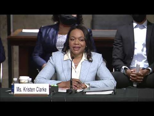 Senator Hawley questions Kristen Clarke over her past remarks on religious liberty