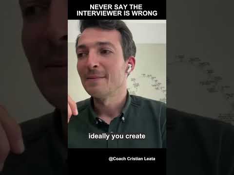 NEVER say the interviewer is wrong in #caseinterview