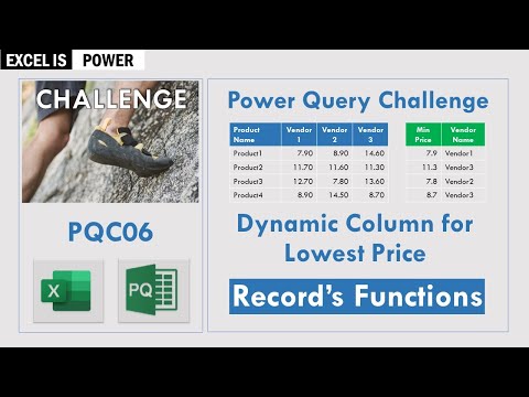 Power Query Challenge: Dynamic Column for Lowest Price - Record’s Functions (PQC06)