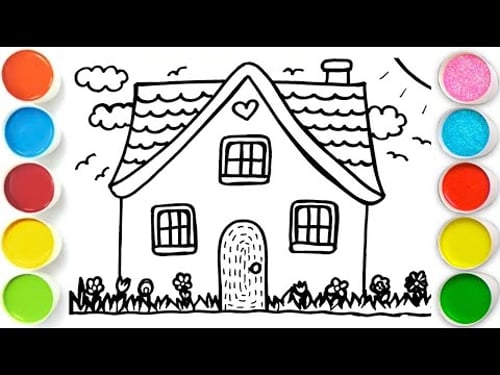 House Drawing, Painting & Coloring For Kids and Toddlers_ Easy Art
