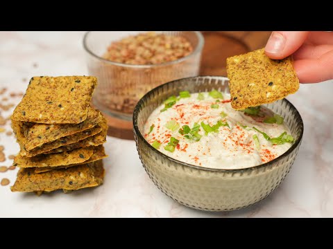 Easy Protein Snack! Crispy Green Lentil Crackers! Quick & Healthy!