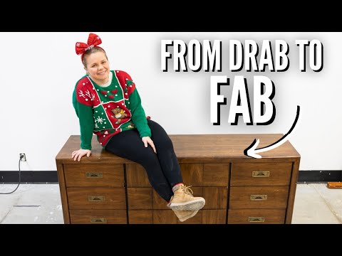 Flipping a Campaign Style Dresser from Goodwill | FLIPMAS DAY 1