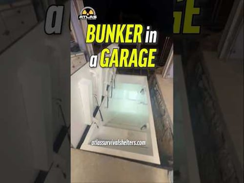 BUNKER IN A GARAGE. #bunker #bombshelter #construction #undergroundshelter #ytshorts
