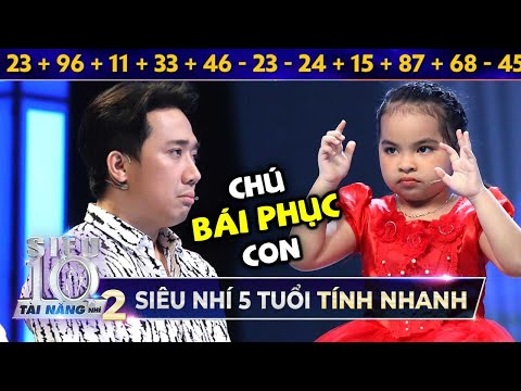 Siêu nhí TÍNH NHANH 5 tuổi khiến Trấn Thành 'NGẢ MŨ BÁI PHỤC' vì tốc độ nhanh hơn cả bấm máy tính