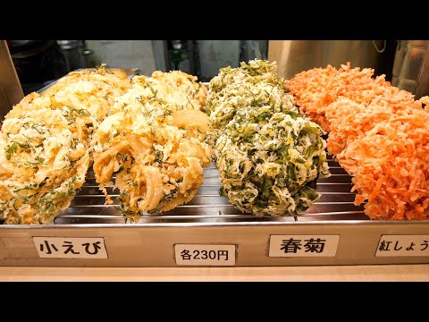 【閉業】深夜2時から始まるワンオペ天ぷら職人が営む東京立ち食い蕎麦屋丨Japanese Fast Food : Tachigui, stand-up noodle shops