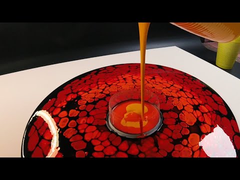 Mind-Blowing Acrylic Pour Technique Creates FIERY Masterpiece!