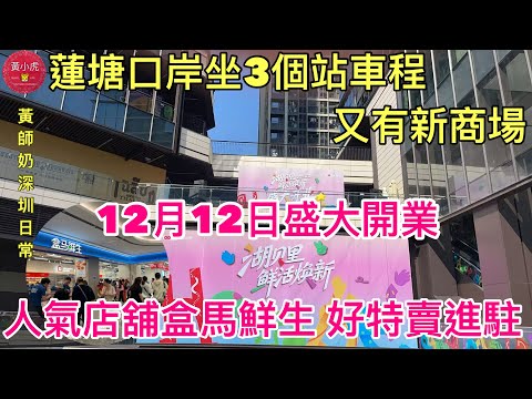 蓮塘口岸坐3個站車程又有新商場|12月12號盛大開業|人氣店舖盒馬鮮生 好特賣進駐|樂園路湖貝里商場|黃師奶深圳日常|蓮塘口岸好去處