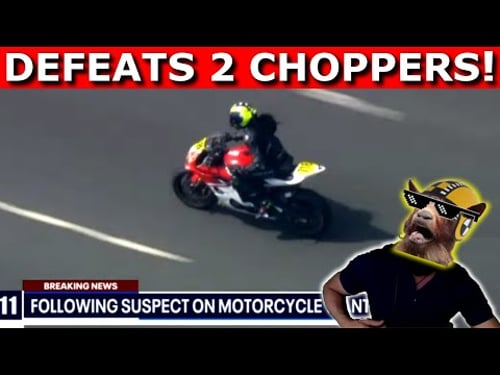 Mystery Rider Successfully Evades 2 Helicopters! How Did He Do It?
