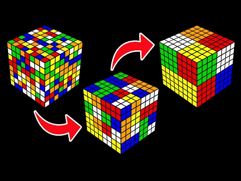 Can You Solve an 8x8 Rubik's Cube Like a 4x4... Like a 2x2?