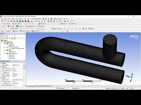 ANSYS Workbench Inflation Mesh of a 3D Pipe | Tutorial 2