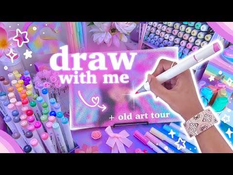 drawing myself 🌸 Q&A, old sketchbooks tour & meet the artist 2024