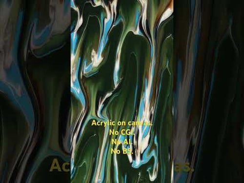 Acrylic on canvas. That’s the real thing. #fluidart