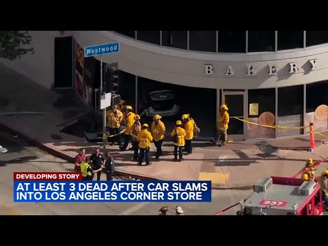 3 dead, multiple injured after car crashes into Los Angeles grocery store, LAFD says