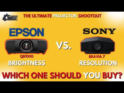Projector Shootout | Brightness or Resolution? EPSON QB1000 vs SONY BRAVIA 7
