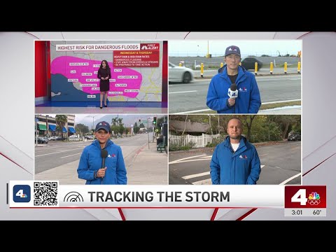 See when heavier downfall will arrive in SoCal amid Xmas storm