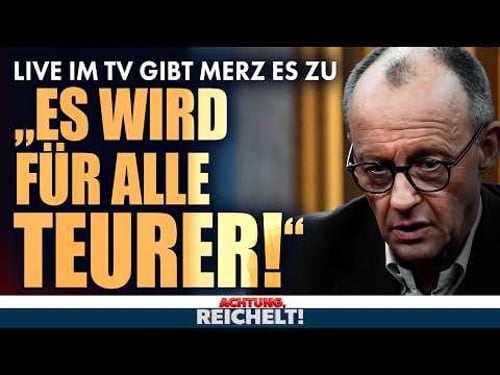 Merz-Geständnis macht fassungslos: „Wir wollen dafür sorgen, dass es teurer wird!“ | AR!, 14.04.2025