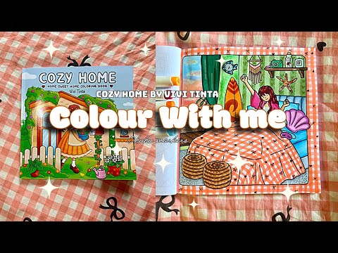 Colour With Me (ASMR) | Cozy Home by Vivi Tinta #1| Ohuhu Markers 🙆♀️🏡