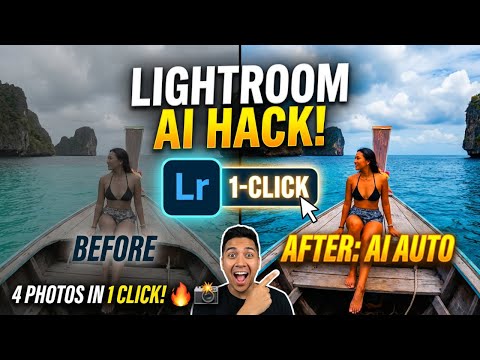 Lightroom AI Auto Settings HACK: Edit 4 Photos in 1 Click!