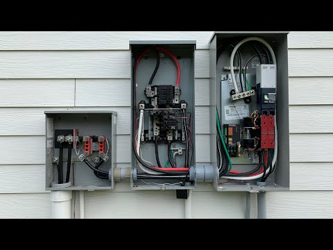 Wiring our Generac generator transfer switch to the meter can