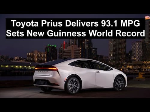 Toyota Prius Gets 93 MPG, Setting New Guinness World Record