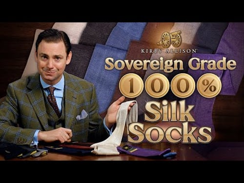 The Most Luxurious Men’s Dress Socks In the World?!? 100% Silk Over-the-Calf Dress Socks