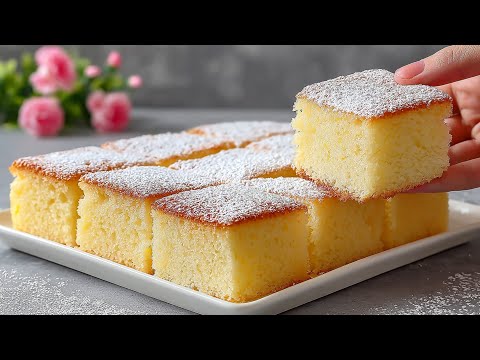 12‑Spoon Cake in 5 Minutes! 🍋 The Italian cake that melts in your mouth! Very simple and delicious
