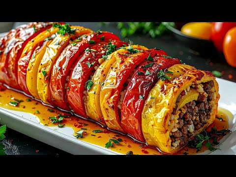 Tasty bell peppers with rice! This recipe is 100 years old! A one-course dinner in minutes!