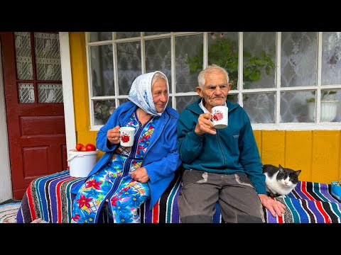 Rural Carpathian Life ποΈβ€οΈ Grandma Maria & Grandpa Vasylβs Peaceful Mountain Morning