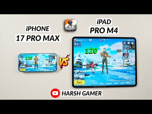 iPhone 17 Pro Max vs iPad Pro M4 BGMI Test, Heating & Battery Test | Gaming Beast 🔥