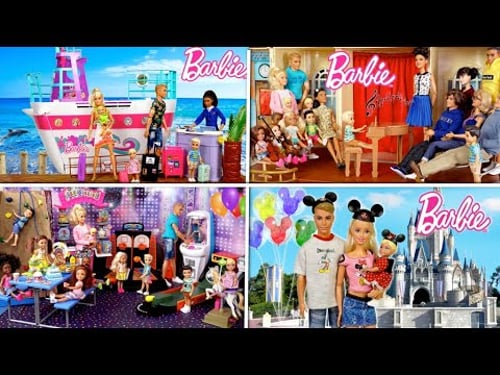 Barbie & Ken Family Morning Routine, Vacation, Birthday Party & Grandparents