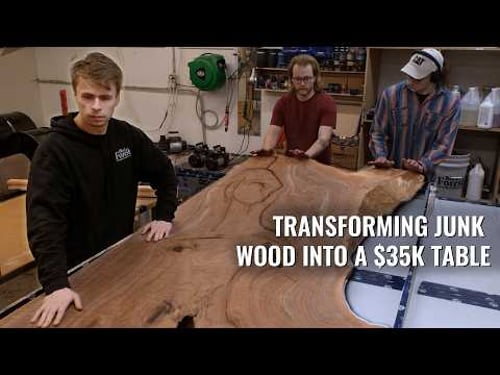 Junk Wood Transformed into a $35K Table