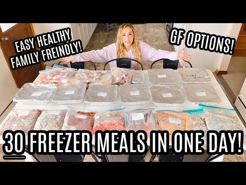 EASY FREEZER MEAL PREP 30 MEALS RECIPES COOK WITH ME LARGE FAMILY MEALS WHATS FOR DINNER