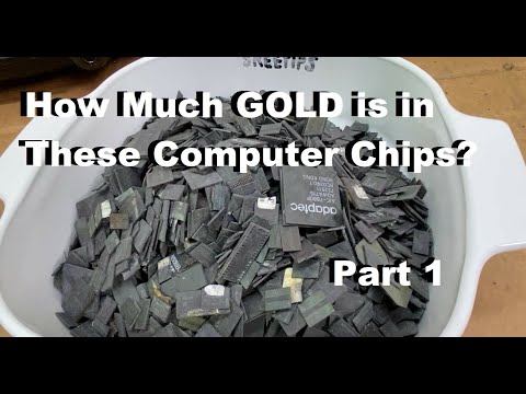 Computer Scrap IC Chips Complete Gold Recovery Pt1