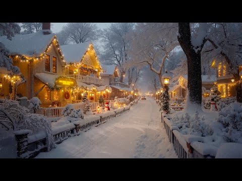 Cozy Holiday Jazz in a Snowy Nordic Village 🎄 Warm Vintage Coffee Ambience for Calm Christmas Nights
