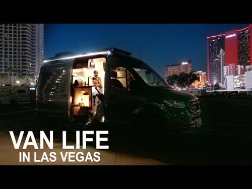 Overnight Van Camping ON THE LAS VEGAS STRIP | RV Park at Circus Circus Big Parking Lot Stay.