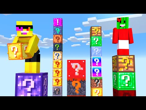 Ultimate Lucky Block Tower In Minecraft