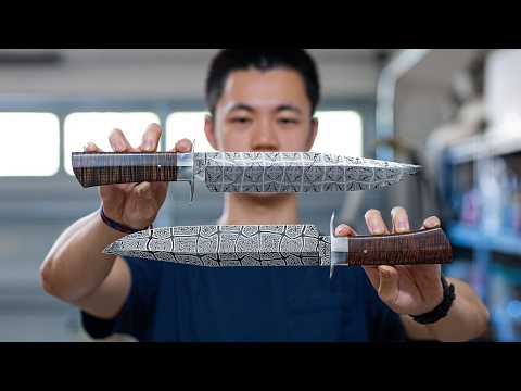 Making a Pair of Mosaic Damascus Bowies