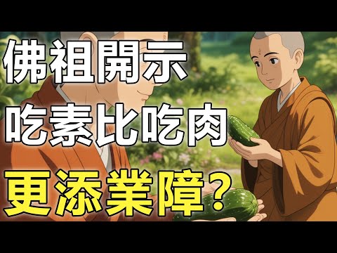 吃素比吃肉更添業障?佛祖僅用一個動作,揭示了3個令人深思的緣由【因果|佛學|輪回】