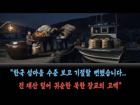 "한국 섬마을 수준 보고 기절할 뻔했습니다.. 전 재산 털어 귀순한 북한 장교의 고백"