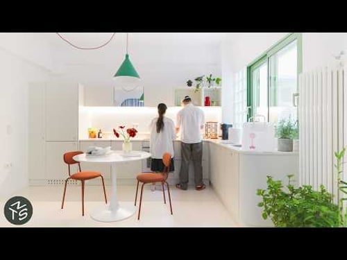 Architect Turns Small Dark Athens Apartment into Bright, Contemporary Home, 42sqm/452sqft